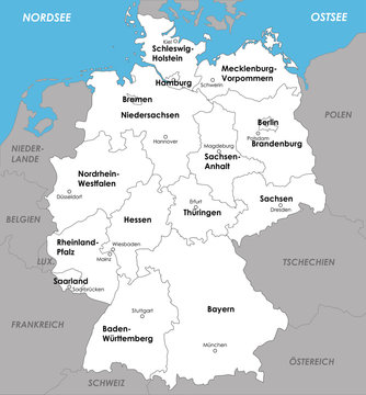 Deutschland bundesländer hauptstadt karte