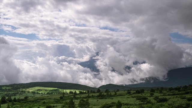 八幡平 夏の岩手山と雲 ２タイムラプス ４Ｋ