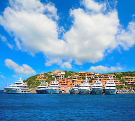 luxury yachts in Porto Cervo coastline © Gabriele Maltinti