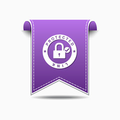 Protected Link Violet Vector Icon Design