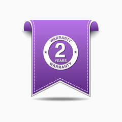 2 Years Warranty Violet Vector Icon Design