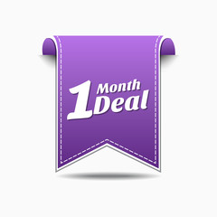 1 Month Deal Violet Vector Icon Design