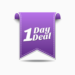 1 Day Deal Violet Vector Icon Design