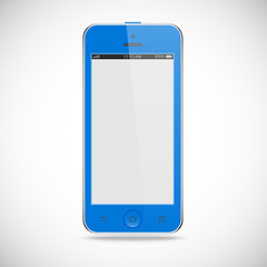 realistic detailed smartphone with touch screen isolated