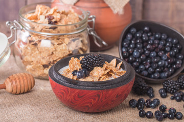 cereal flakes for breakfast