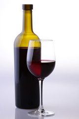 Bottle and glass of wine