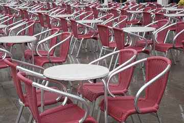 Cafe Tables and Chairs in San Marcos - St Marks Square, Venice