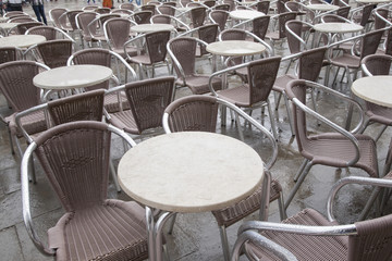 Cafe Tables and Chairs in San Marcos - St Marks Square, Venice