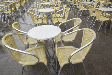 Cafe Tables and Chairs in San Marcos - St Marks Square, Venice