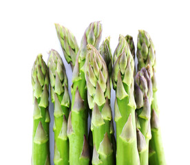 Fresh asparagus isolated on white
