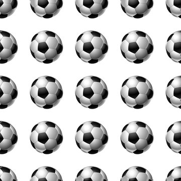 Seamless soccer balls background. Football