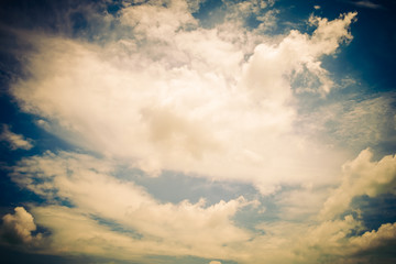 Vintage cloud on sky
