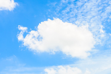 White cloud on bluy sky background