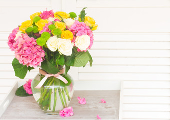 bouquet of fresh roses