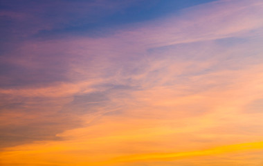 sunset with clouds