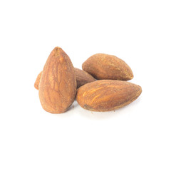 Almonds with isolated background.