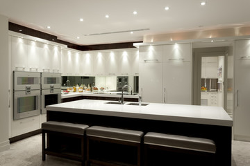 Luxurious kitchen with a big island