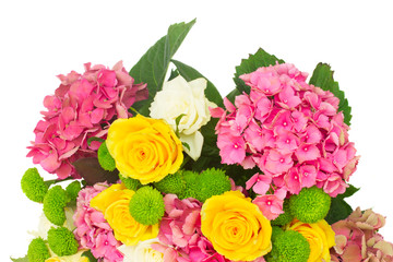 pink  hortensia flowers