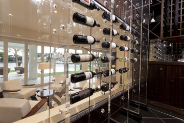Modern wine storage shelves