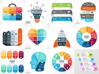 Creative vector arrows teamwork infographics, diagrams, graphs