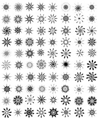 
set of design snowflakes
