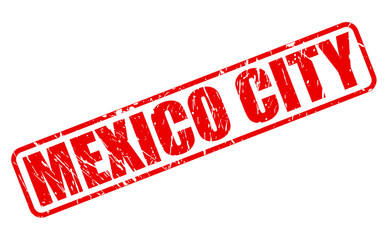 Mexico city red stamp text