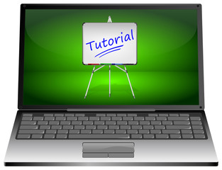 Laptop computer with Tutorial