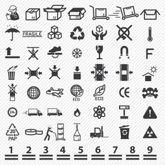 Paper box icons set. illustration eps10