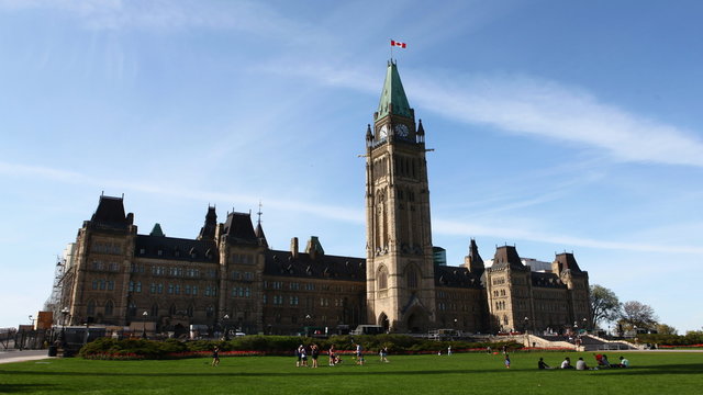 4K UltraHD A timelapse view of Parliament in Canada in Ottawa
