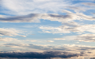 Obraz premium colorful dramatic sky with cloud at sunset