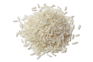 Heap of raw Basmati rice