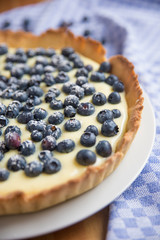 Vanillekuchen mit Blaubeeren