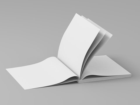 Libro pagine bianche sfogliate