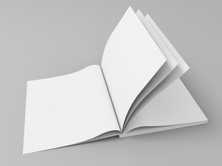 Quaderno pagine bianche sfogliate