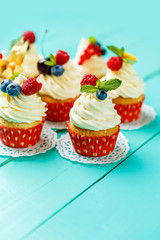 cupcakes with summer berries