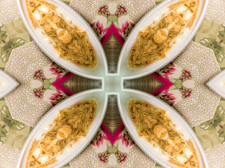 Ethnic pattern. Abstract kaleidoscope  fabric design.