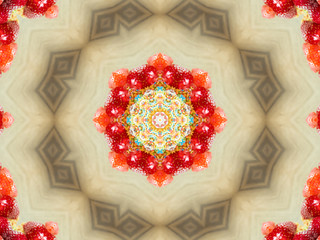 Ethnic pattern. Abstract kaleidoscope  fabric design.