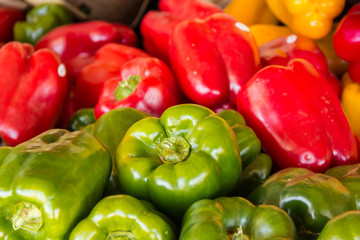 Bell Peppers at a Produce Stand