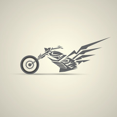 motorcycle label, badge. abstract motorcycle