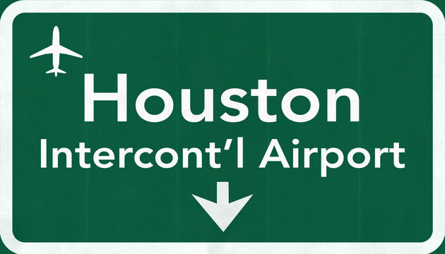 Houston George Bush USA Intercontinental Airport Highway Road Si