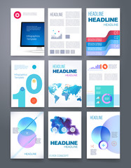 Templates. Design Set of Web, Mail, Brochures. Mobile
