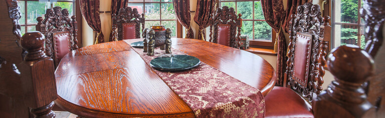 Antique table and chairs