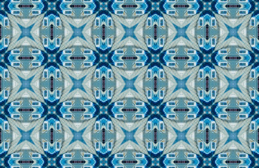 Ethnic pattern. Abstract kaleidoscope  fabric design.