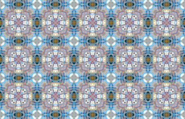 Ethnic pattern. Abstract kaleidoscope  fabric design.