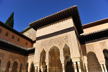 Obraz premium Alhambra de Granada, Patio de los leones, Andalucía, España