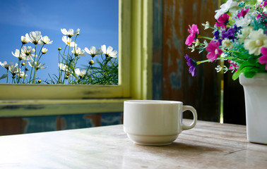 cup of coffee on table