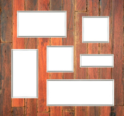 blank picture frame template set on wall