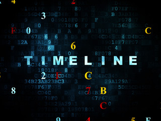 Timeline concept: Timeline on Digital background