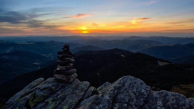 Sunrise on Mont Gerbier de Jonc, France
