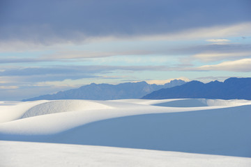 White Sands and Clouds at Sunrise